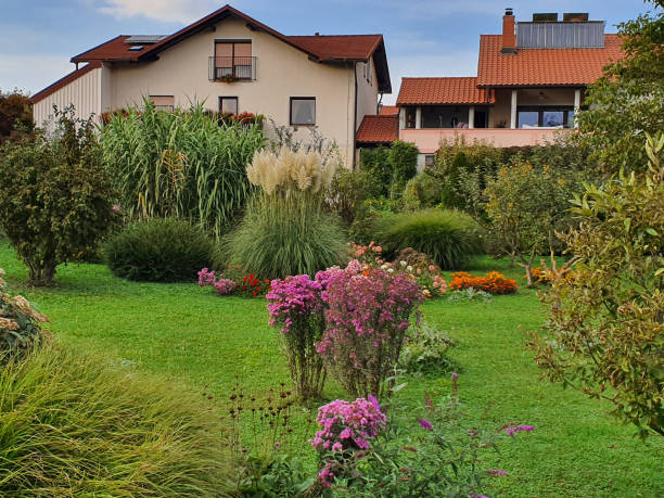 istock Lush Garden and Homes in Suburbia 2177442777
