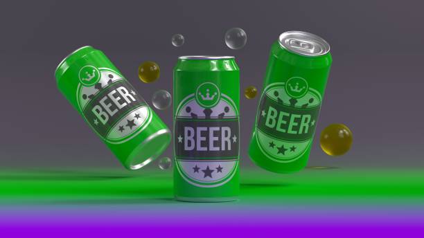 istock Unbranded Beer Can in Minimalistic 3D Rendering Design 2177442813