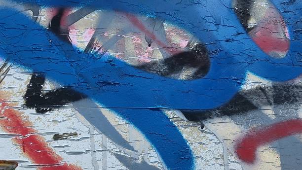 istock Texture of abstract graffiti on peeled paint wall. 2177447126