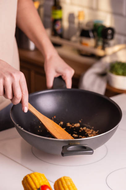 istock fry garlic in a frying pan 2177447190