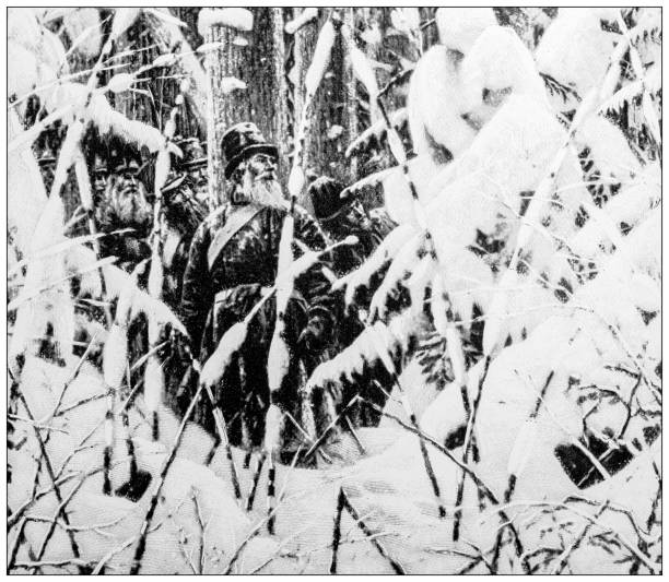 Antique image: Napoleon at Moscow, Portrayed by Vereshchagin, Semen's defense