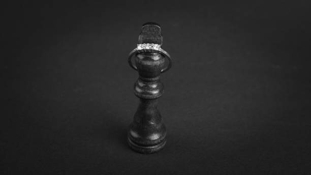 istock Chess Piece with Jewelry Ring 2177454600
