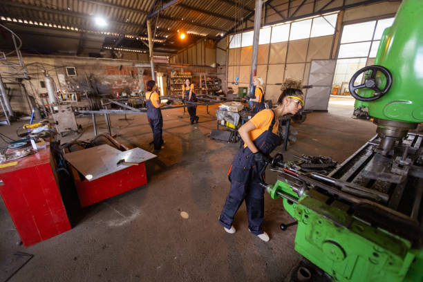 istock Women at Work in Metal Workshop 2177457683