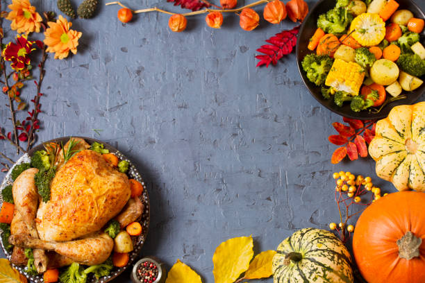 istock Autumn and Thanksgiving dinner background 2177458211