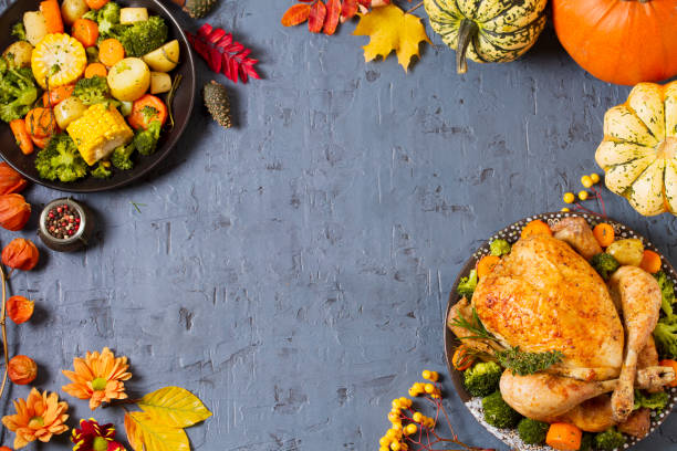 istock Autumn and Thanksgiving dinner background 2177458233