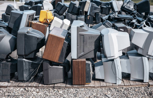 Old electronic waste ready to recycle