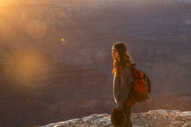 istock Young woman explores canyon lands 2177459215