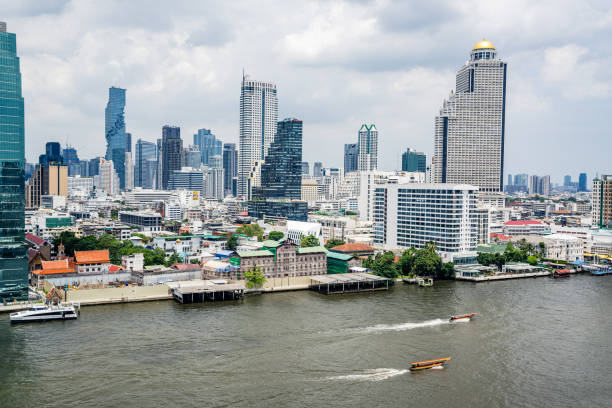 istock Modern Bangkok Skyline with Iconic Skyscrapers and Chao Phraya River 2177461006
