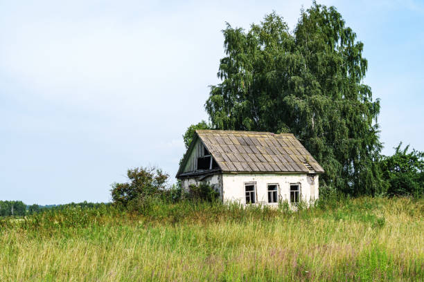 istock Old abandoned house on side of road 2177463455