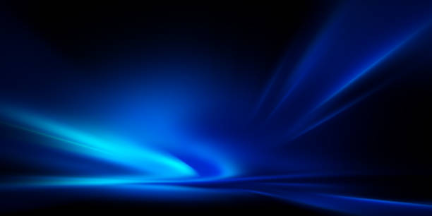 istock Abstract Dark Glow Blue light rays Background. Perspective view of Blue light burst motion. 2177465585