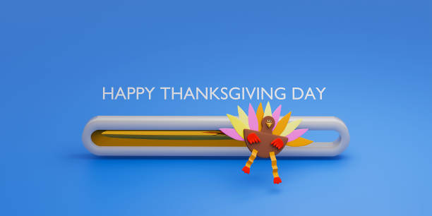 Fall creative concept pumpkin matte scene 3D rendering. Thanksgiving seasonal sale design. Autumn art presentation. Trendy holiday decorations with turkey