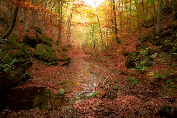Beautiful Autumn landscape at Gran Sasso national park, Italy