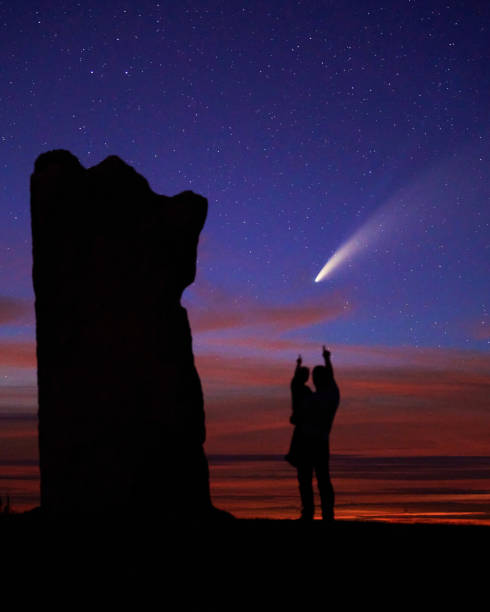 istock Comet Neowise in the sky 2177469763