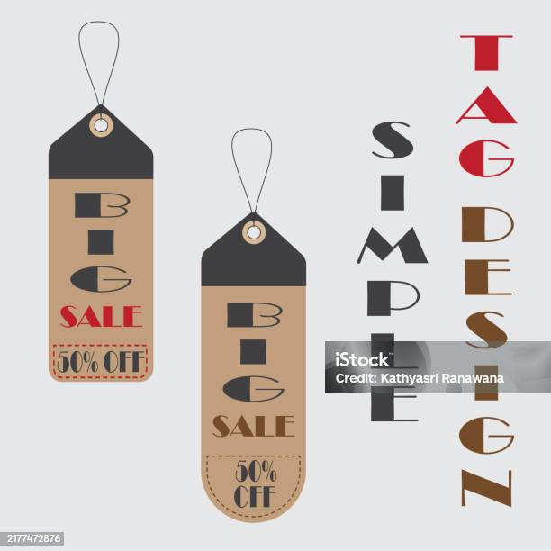 Contoh Tagging Design Printable Tag Design Vector Template Ilustrasi Stok - Unduh Gambar ...