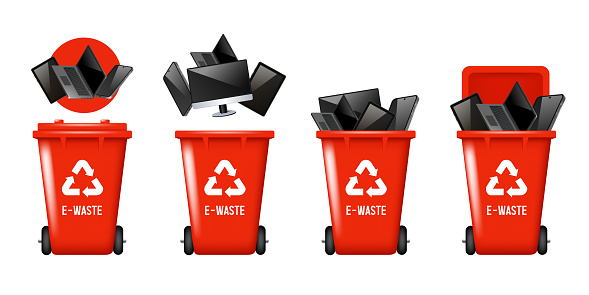 Electronic Waste Container Example Recycling Bins For Electronic Waste Container For Electronic Waste Red ...
