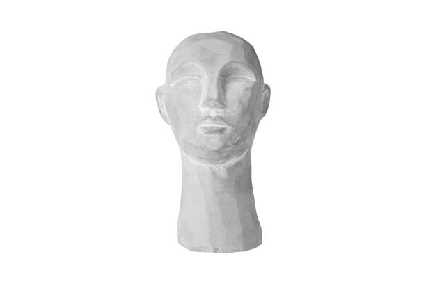 istock plaster head gray for decoration on an isolated white background 2177476314