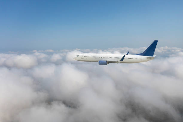 istock Commercial Jet airplane flying over clouds. 2177479445