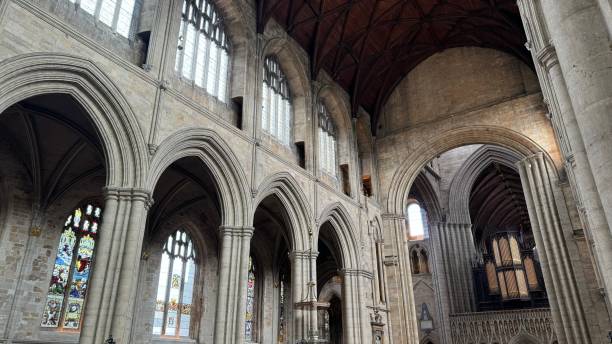istock Majestic Cathedral Interior with Stained Glass and Arches in Ripon, Yorkshire 2177489183