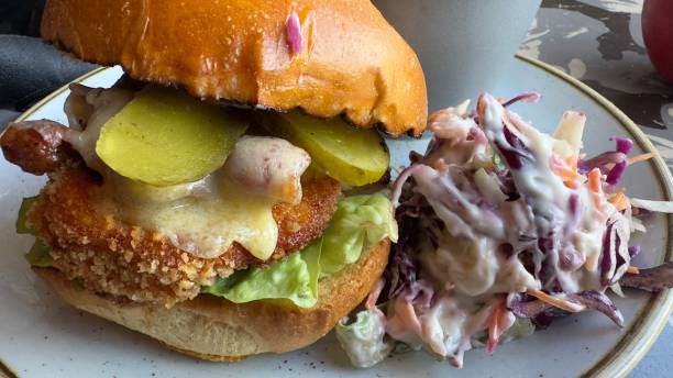 istock Crispy Fried Chicken Sandwich with Coleslaw 2177489227
