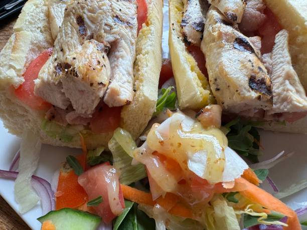 istock Grilled Chicken Sandwich with Fresh Salad 2177489302