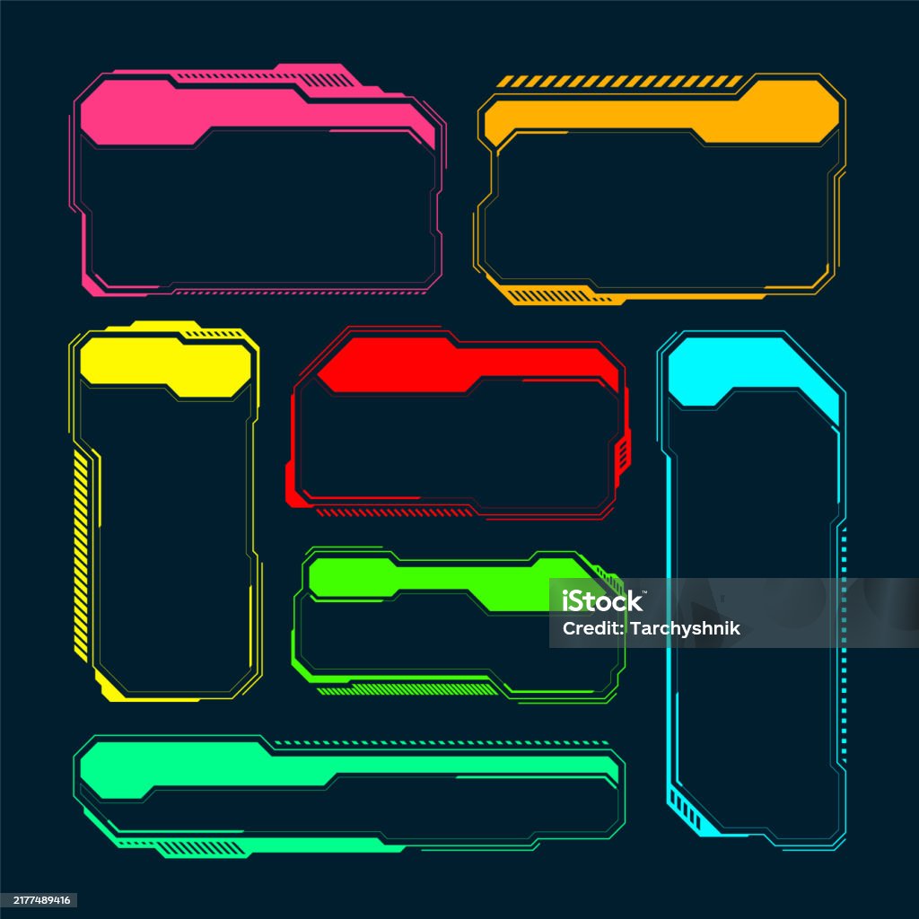 Futuristic Hud Or Ui Elements Scifi User Interface Text Boxes Callouts ...