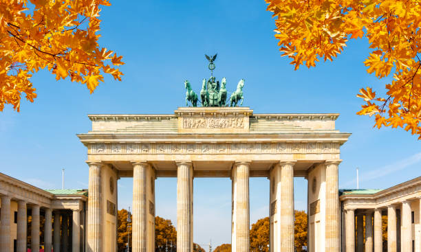 istock Brandenburg Gate on Pariser square in autumn, Berlin, Germany 2177491296