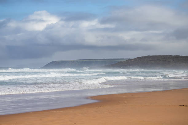 istock Beautiful seascape, blue sky and clouds, coast 2177507912
