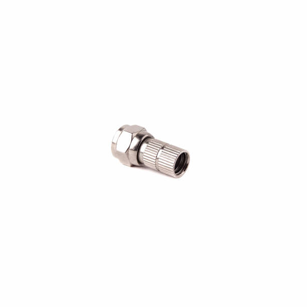 istock Type f adapter connector on an isolated white background 2177508784