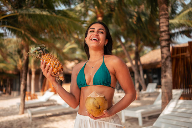 coconut on the railway beach ralaxing thailand