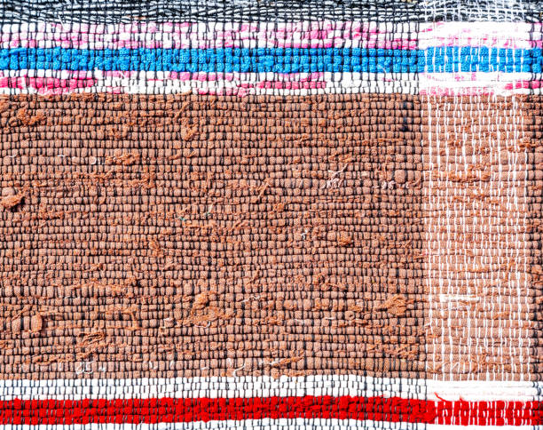 Oaxaca: Traditional Mexican Wool Woven Rug/Textile Detail (Close-Up)