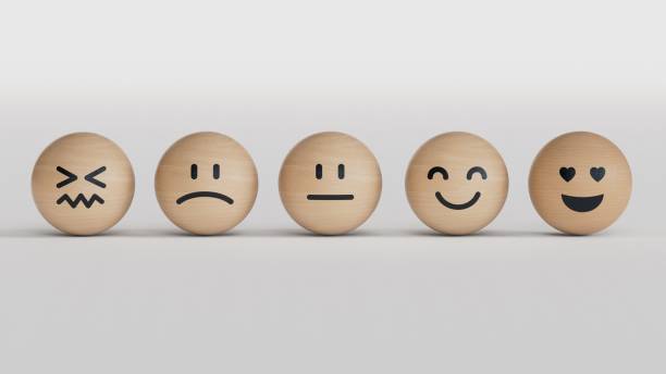istock Customer satisfaction rating. The scale of emotions with smiles.3D rendering on black background. 2177519020