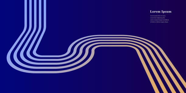 istock abstract blue orange stripe line. geometric circuit background. futuristic technology. retro styled concept. 2177525477