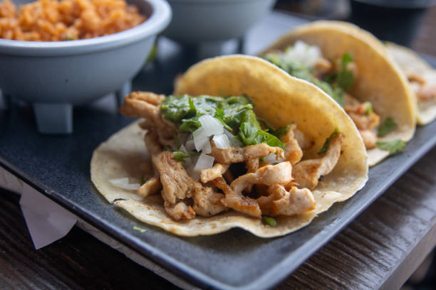istock Trio of Chicken Tacos 2177532226