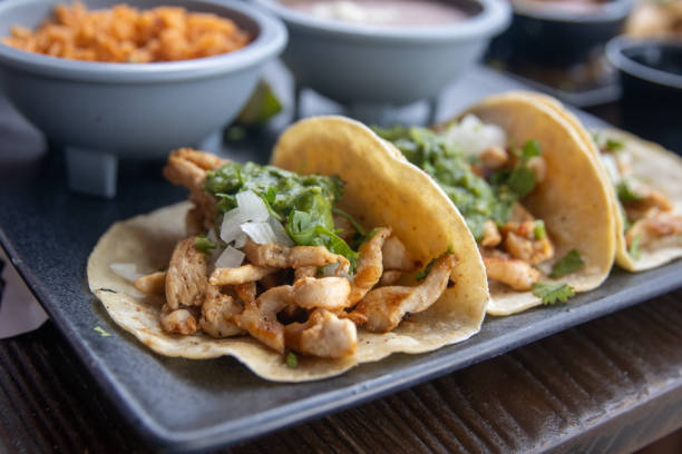 istock Trio of Chicken Tacos 2177532231