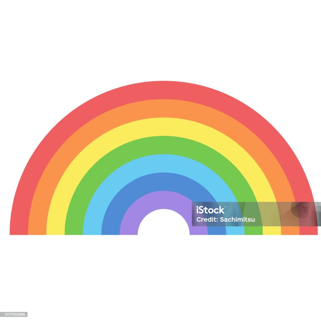 Simplistic Rainbow Large Simple Rainbow Illustration Stock Illustration - Download Image ...