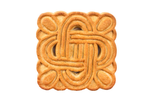 istock Square cookies with ornament isolated on a white background. 2177536953