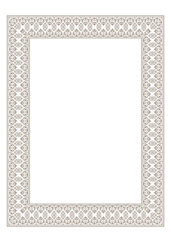Old Pattern Frame Style Gold Vintage Pattern In Victorian Style Rectangular Frame Arabesques ...