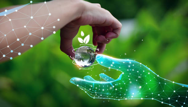 istock Human hands and AI robot hands holding the planet earth. artificial intelligence Machine Learning Help humans take care of the world, Machine Learning, 2177540776