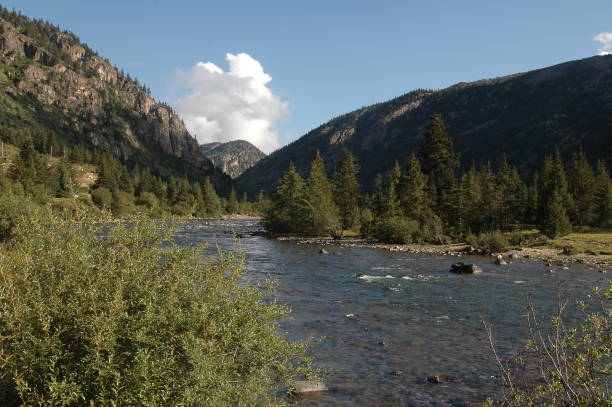 istock Mountain stream in the plateau 2177542959