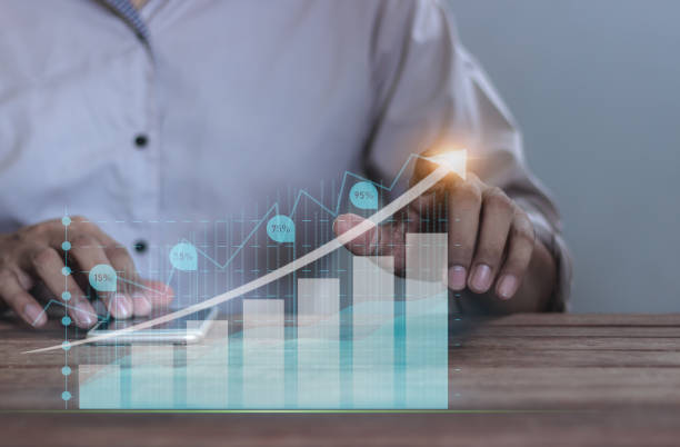 istock Hand young man with smartphone touch graph financial transaction, Financial transactions and invesment online concept, Financial online, Internet investing 2177544224