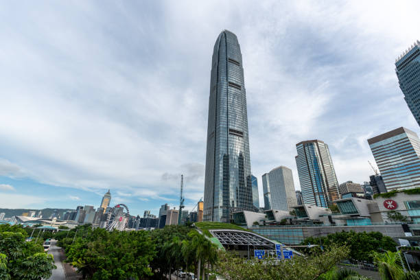 Two International Finance Centre skyscraper in Central, Hong Kong. Taken on September 9 2024