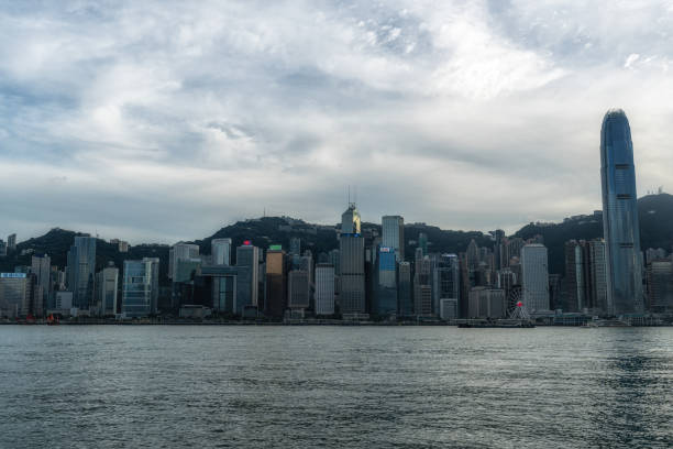 View of Hong Kong Central District from Avenue of Stars in Tsim Sha Tsui, Hong Kong September 9 2024