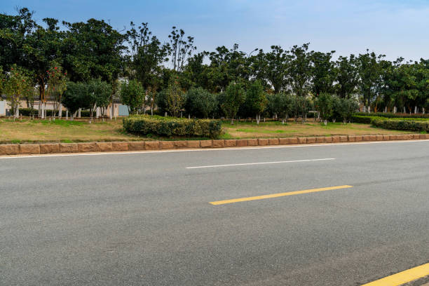 istock Empty urban road and buildings in China 2177546049