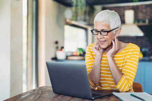 istock Senior woman having a video call 2177546999