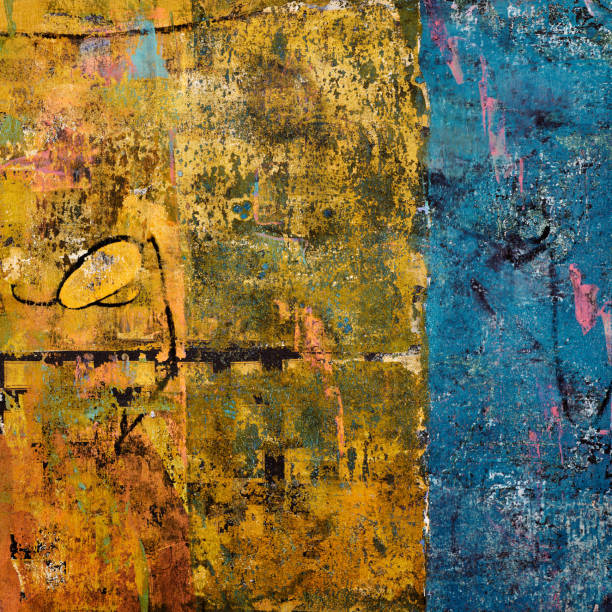 istock Expressive modern painting featuring vibrant brushwork, layered texture. Acrylic and oil mix to form a stunning abstract composition, ideal for adding artistic energy to interiors or digital projects. 2177548311