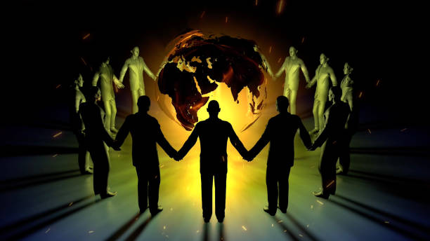 Politicians Holding Hands Around Burning World