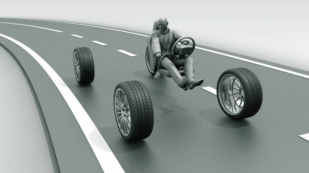 istock Concept of Vehicle Tire Testing on the Highway 2177549840