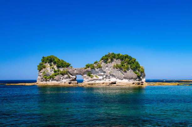Engetsu Island, a popular tourist destination in Wakayama Prefecture, Nanki Shirahama, a scenic spot