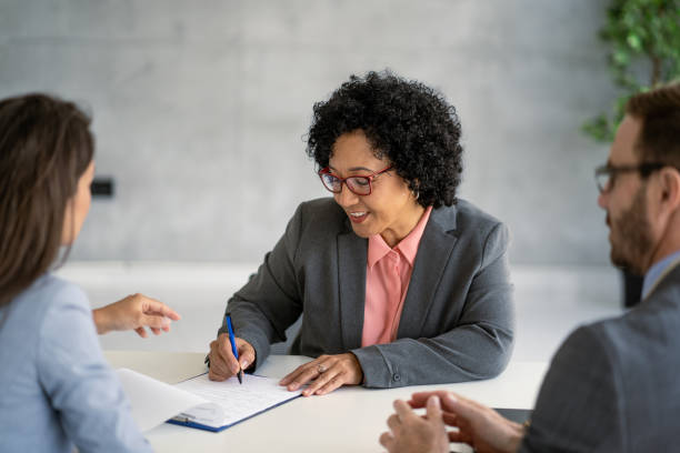 istock Professional signs important documents during formal business meeting. 2177550157