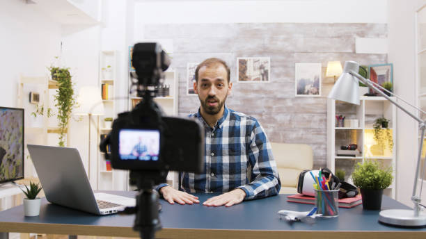 istock Young vlogger talking with his subscribers on social media 2177557489